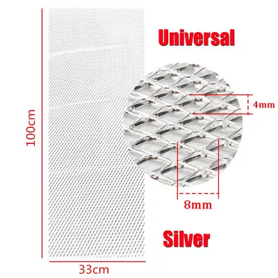 $21.50 • Buy Silver Rhombus Air Inlet Grille Net Mesh Vent 40 X13  Universal Car SUV Body Kit