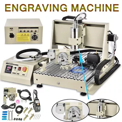 4 Axis CNC 6090/6040 ROUTER ENGRAVER DESKTOP 3D MILLING DRILLING CUTTING MACHINE • $1800