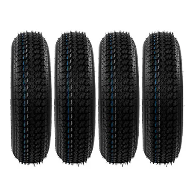4pcs Trailer Tires And Rims ST175/80D13 6 Ply LRC 5 Lug Hole Black Spoke Wheel • $321.12