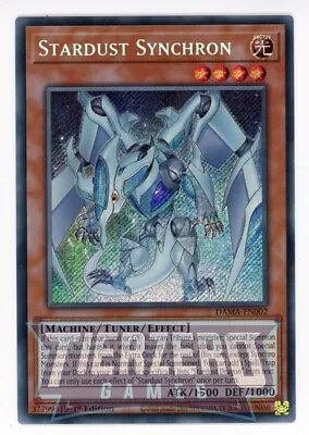 Yugioh Stardust Synchron DAMA-EN002 Secret Rare 1st Edition NM/LP • £7.95