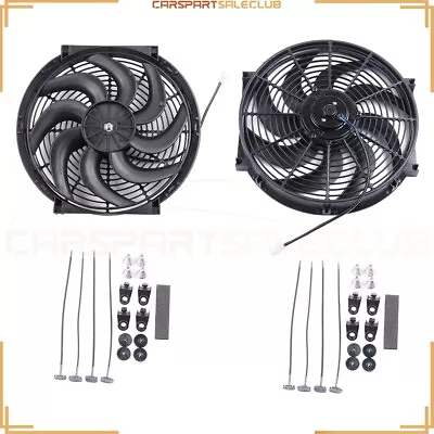 2 X Radiator Condenser Cooling Fan 14  Inch Universal For Audi Q3 Q5 For BMW • $58.89