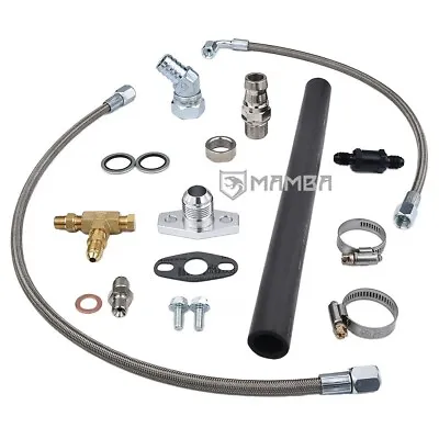 MAMBA Turbo Oil Feed & Drain Return Line Kit HONDA B16 B18 W/ Garrett GT1752 • $112.59