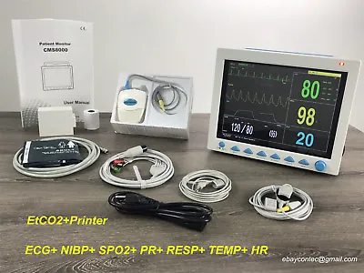 CMS8000 Vital Signs Patient Monitor Multi Parameter With CO2 Capnograph+ Printer • $848