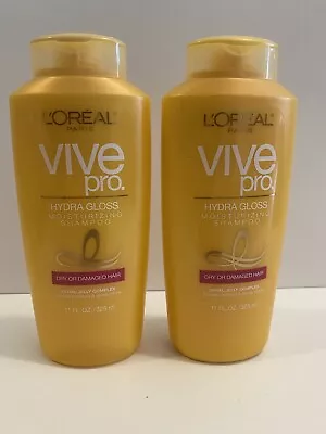 2 X L'oreal Vive Pro Hydra Gloss Dry Or Damaged Hair Moisturizing Shampoo 11 Oz • $49.99