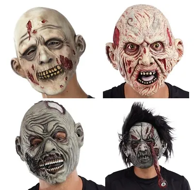 Zombie Latex Mask Halloween Costume Fancy Dress Horror Scary Mask Walker • £14.99
