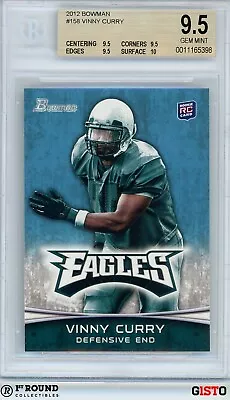 POP 1: Vinny Curry RC BGS 9.5: 2012 Bowman Rookie Card Gisto • $25.99