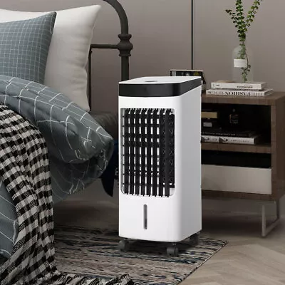 4L Portable Mobile Air Conditioner Ice Cooler Fan Humidifier Cooling TimerRemote • £49.95