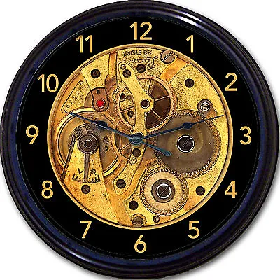 Steampunk Gears Gothic Wall Clock Image Of Clock Works Vintage Victorian Goth  • $30.99