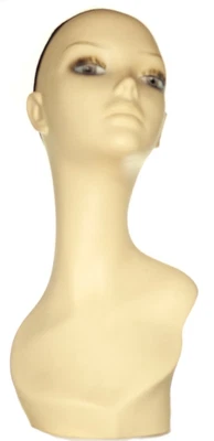 $16.99 • Buy Female Mannequin Head Realistic Hat Jewelry Hair Wig Shop Display Form - 2