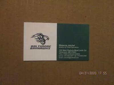 MLL Baltimore Bayhawks Vintage Defunct Style #2 Team Logo LaCrosse Business Card • $15