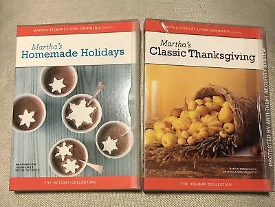 2 DVD Lot O Martha Stewart Homemade Christmas Holidays And Classic Thanksgiving • $5