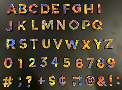 Foam Magnetic Magnet Alphabet Letter Number Symbol Confetti Multicolor PICK ONE • $1