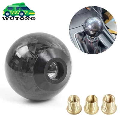 $16.50 • Buy Universal Forged Carbon Fiber Shift Knob Ball Shape Manual MT Shifter Gear Knob
