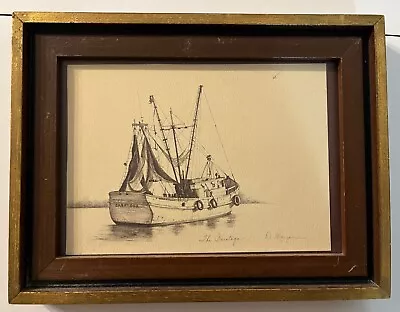 Rare Pencil Signed Print  Saratoga  By D. Morgan Mounted & Framed Beautiful. • $45