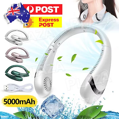 $26.95 • Buy Rechargeable USB Portable Personal Mini Air Cooler Bladeless Hanging Neck Fan AU