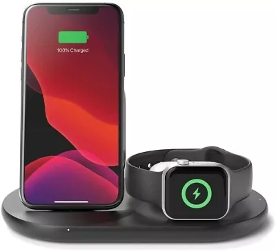 Belkin 3 In 1 Wireless Charger Boost Charger 7.5W - For Apple Devices WIZ001AUBK • $80.99