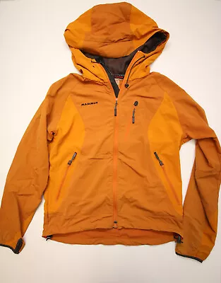 Mammut Hooded Zip Jacket Windbreaker Shell Mens L Orange READ • $45