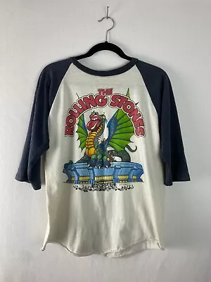 Vintage The Rolling Stones 1981 Raglan Tour Tee Single Stitch Texas ZZ Top RARE • $175