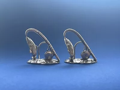 Novelty Pair Of Solid Silver Fishing Menu Holders - 2014/17 - PJM • $367.30