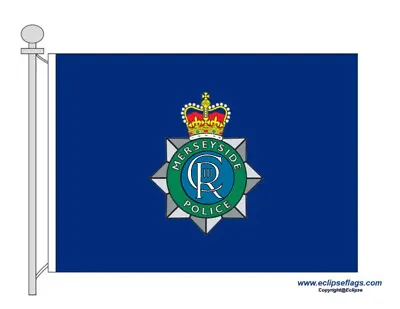 Merseyside Police Flag  - High Quality Flag Material  Various Flag Sizes Flags • £235