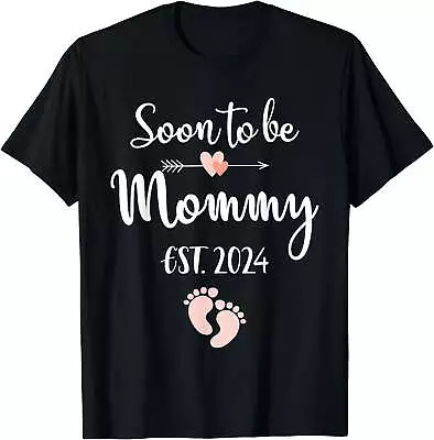 Soon To Be Mommy 2024 For Mom Pregnancy Announcement T-Shirt Black 3X-Large • $9.99