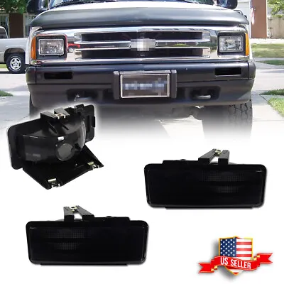 Smoked Front Bumper Turn Signal Lights For 1994-1997 Chevy S10 Blazer GMC Sonoma • $29.99