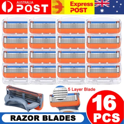 $15.99 • Buy Replacement For Gillette Fusion Razor Shaving 5 Blades Trimmer Refill Cartridges