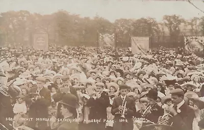 1906 Edwardian RPPC Postcard Sheffield Hillsborough Park Whit Monday • £2.50