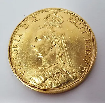 1887 Great Britain Queen Victoria Double £2 Sovereign Gold Coin • $3059.99