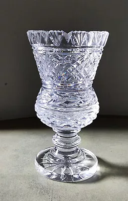 Vintage Waterford Cut Crystal Pedestal Thistle Vase 7 1/8  • £89.99