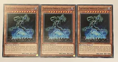 ☆ 3 X Earthbound Immortal Ccarayhua LDS3-EN042 1st Edition Common YuGiOh ☆ • £2.75