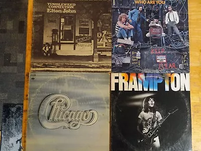 Lot Of 4 Vinyl Albums-the Whopeter Framptonelton John And Chicago • $12