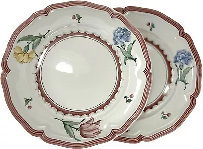 Villeroy & Boch Jardin D'Alsace Fleur Salad Plates 8 1/8  Set Of 2 • $40.99