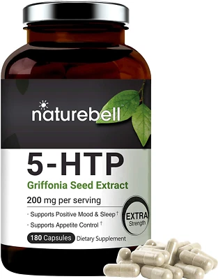 $73.54 • Buy Naturebell 5-HTP Supplement, 200Mg Per Serving, 180 Capsules, Support Serotonin 