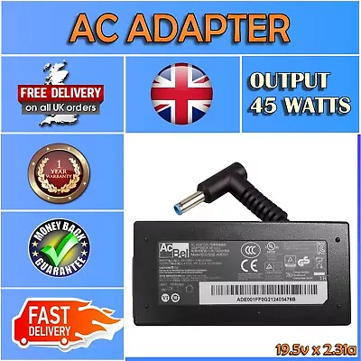 For Hp 250 G8 Series 19.5v 2.31a 45w Power Supply Unit 4.5mm X 3.0mm Blue Pin • £15.25