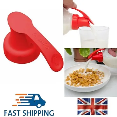 Topster Milk Top Pourer Red Fits On Plastic Milk Bottle Tops Dishwasher Safe • £8.25