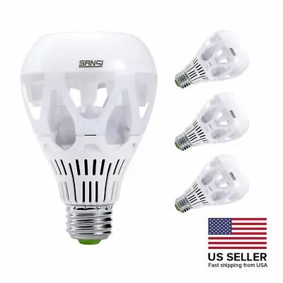 SANSI 4 Pack 18W LED Light Bulbs 150W Equivalent 3000K /5000K E26 A21 2000lm E27 • $39.55