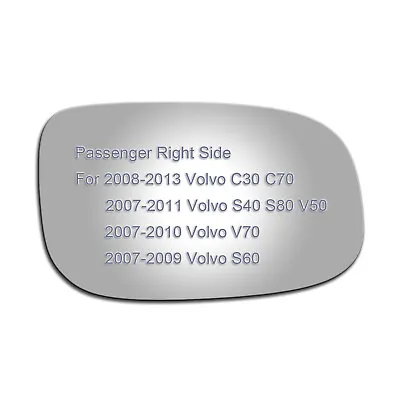 Mirror Glass For 2007-2011 Volvo S80 V50 Passenger Right Side RH Convex Adhesive • $15.35