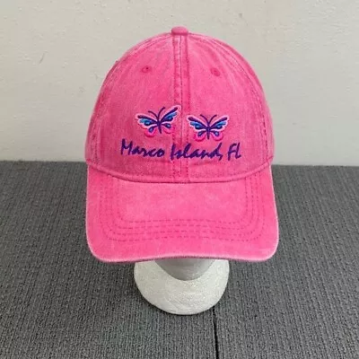 Marco Island Florida Baseball Hat Girls Adjustable Pink Alvin's Island Strapback • $4.99