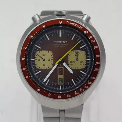 Seiko Chronograph Automatic 6138-0049 Stainless Steel 44mm Bullhead Wristwatch • $1800