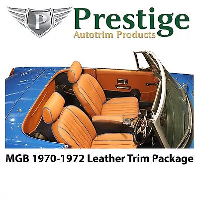 MGB Carpet Set Seat Covers Trim Panels Interior Trim Package 1970-1972 Leather • $1651