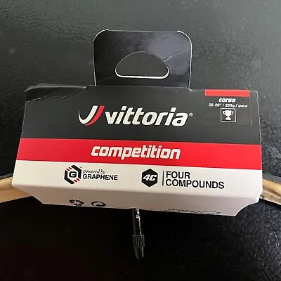 Vittoria Corsa Graphene 4C Tubular Tire 25-28  - 700 X 25 Mm  (Tan Sidewall) • $59.99