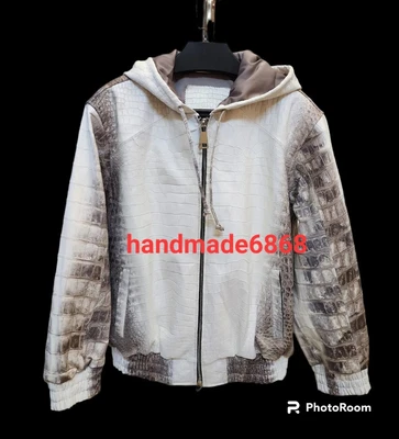 $5900 • Buy Himalaya Genuine Crocodile/gator Garment Leather  High Soft Skin Men Jacket
