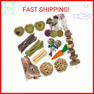 Rabbit Chew Toys Guinea Pig Toys Bunny Toys Natural Timothy Hay Sticks Hamster C • $13.84