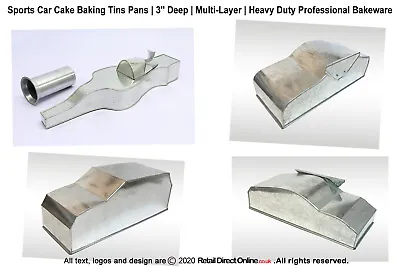 Sports Super Racing Cars Shape Novelty Cake Baking Tins Pans Bakeware Pro • £7.99