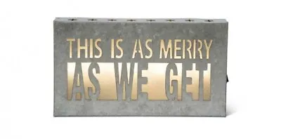 10 Inch Cut Out Tin Christmas Sign - This Is As Merry As We Get • $21.95