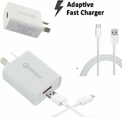 Qualcomm 3.0 ADAPTIVE FAST Charger Wall Adapter For Samsung Galaxy S10+ S9 S8 • $8.01
