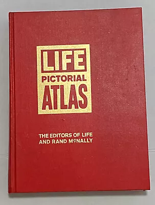 Huge Life Pictorial Atlas Of The World W/World Map (HC 1961) Coffee Table Book • $10.99