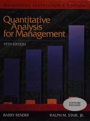 Quantitative Analysis For Management Hardcover Render • $10.17