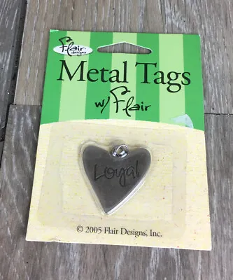Dog Pet Tags Charm Metal Heart Loyal Scrapbooking Crafting • $3.99